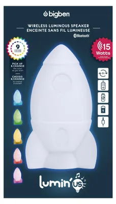 Productafbeelding van Bigben Interactive BTLSROCKET, 15 W, Bekabeld en draadloos, Wit, Digitaal, Meerdere functies, Universeel