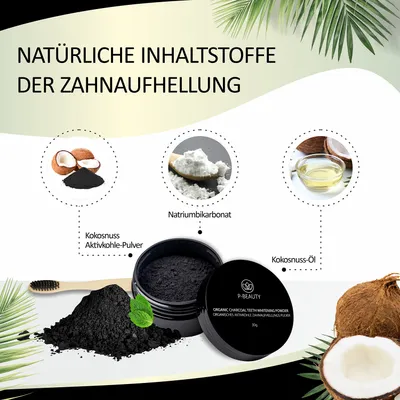 Image de Kit de blanchiment des dents Système de blanchiment des dents blanches Teeth Whitening avec charbon actif