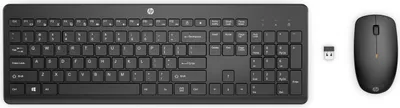 Produktbild von HP 235 Wireless-Maus und -Tastatur (kombiniert) - Volle Größe (100%) - Kabellos - RF Wireless - Schwarz,