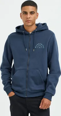 Produktbild von Blend He BHSweatshirt Herren Sweatjacke Kapuzenjacke Hoodie mit Kapuze mit Kordelzug Print Kängurutasche Reißverschluss regular fit