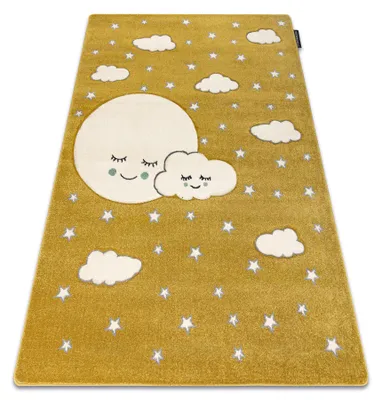 Productafbeelding van Tapijt PETIT MOON maan , Sterretje , wolken   goud 240x330 cm