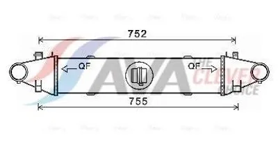 Zdjęcie produktu dla AVA COOLING SYSTEMS MSA4556 Intercooler pasujący do MERCEDES-BENZ Klasa C Limuzyna (W204) Turbo Intercooler