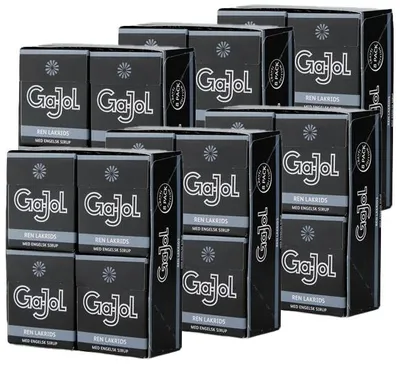 Produktbild von 6x Ga-Jol schwarz Ren Lakrids Lakritz 8er 184g zuckerfrei