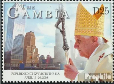 Produktbild von Briefmarken Gambia 2008 Mi 5994 (kompl.Ausg.) postfrisch USA-Besuch Papst Benedikt XVI.