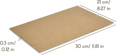 Produktbild von Creative Deco 5 x A4 MDF Platten - 300 x 210 x 3 mm - Dünne Holzplatten