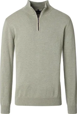 Produktbild von CASAMODA Herren Strick-Troyer Zipper Regular Baumwolle Hellgrün 3XL
