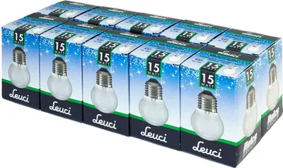 Produktbild von 10 x Leuci Glühbirne Tropfen 15W E27 MATT Glühlampe 15 Watt Glühbirnen warmweiß dimmbar
