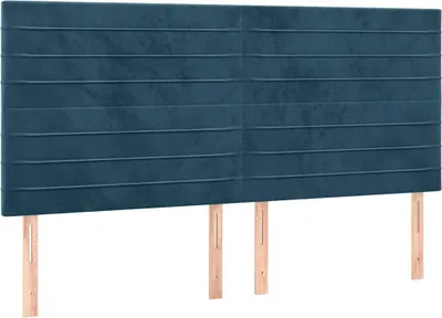 Obrázek produktu pro vidaXL Čelo postele tmavě modré 160 x 5 x 118/128 cm sametové