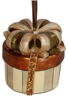Immagine prodotto di Decorazione natalizia a forma di pendente, colore marrone, dimensioni 6,4 cm