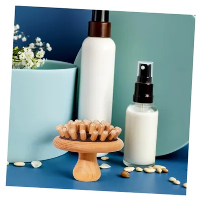 Produktbild von Holz-Massagekamm für die Kopfhaut – Tragbare Haarbürste für Zuhause und Unterwegs