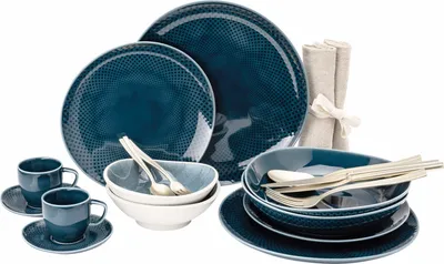 Imagen del producto de Rosenthal Set 24-tlg./Espresso Junto Ocean Bl./Aquamarine Porzellan Blau  10540-405209-28729