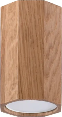 Produktbild von Deckenleuchte ZEKE 10 Eiche 1xGU10 10W Holz 10x6x6cm Sollux Lighting