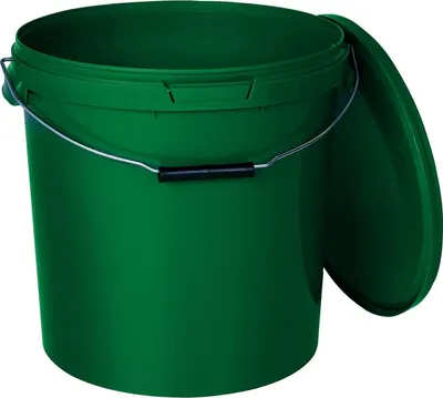 Produktbild von BenBow Eimer mit Deckel mit Griff 30L Anzahl: 100 Stk., Grün BSR-, Luftdicht, Lebensmittelecht, BRC-, auslaufsicher