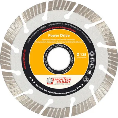 Produktbild von Diamanttrennscheibe Profitech Diamant Power Drive Ø 125x22,23 mm