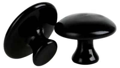 Produktbild von 2 Stück Pilzform Massage-Steine aus natürlichem Lava-Basalt für Gesicht und Körper