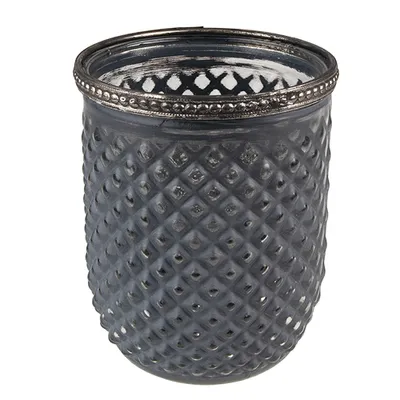 Produktbild von Clayre & Eef Teelichthalter Ø 9x11 cm Grau Glas