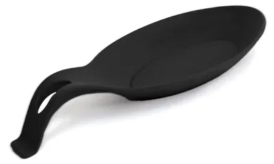 Silikon-Löffelhalter, amandelförmig, 20 cm, schwarz, 1 Stück