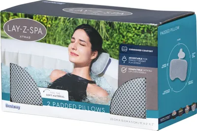 Immagine prodotto di Bestway 60316 - Set di cuscini imbottiti per il collo LAY-Z-SPA Xtras 23 x 13 x 5 cm