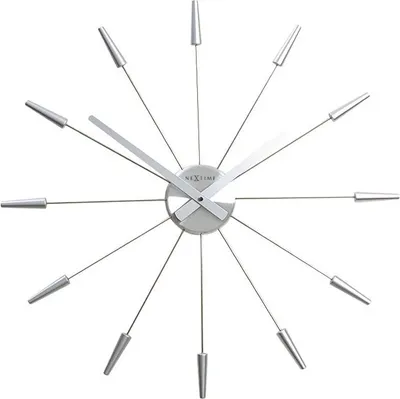 Obrázek produktu pro NeXtime 2610ZI, Zeď, Hodiny, Kruh, Stříbrná, Nerezová ocel, Dospělí
