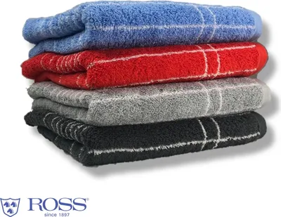 Produktbild von Ross Frottee Serie Karofond 4768 kariert als Duschtuch oder Handtuch , Größe:Handtuch 50 x 100 cm, Auswahl Farbe:1-tomate