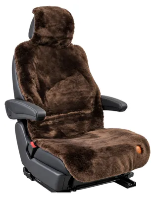 Produktbild von Sheep Dreams Autositzbezug echtes Lammfell mit Kopfstützenüberzug | Braun