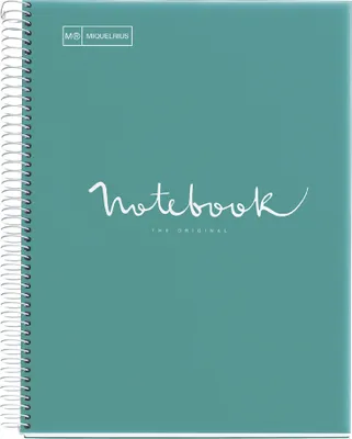 Produktbild von MIQUELRIUS Collegeblock "Notebook EMOTIONS" DIN A4 türkis seyès 80 Blatt
