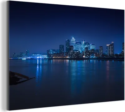 Obrázek produktu pro Nástěnná dekorace Kovový kovový obraz Wall Art 30x20cm Noční panorama Londýna Muchowow Hliníkové obrazy