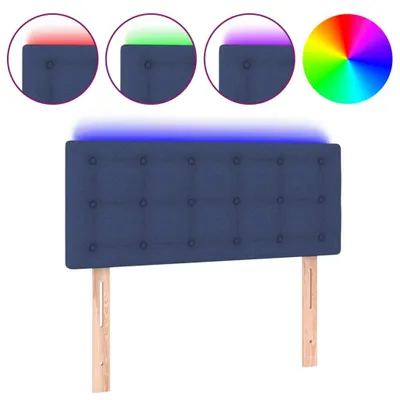Produktbild von vidaXL LED Kopfteil Blau 100x5x78/88 cm Stoff
