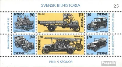 Produktbild von Briefmarken Schweden 1980 Mi Block8 (kompl.Ausg.) gestempelt Automobilbau
