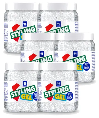 Productafbeelding van 6 x Hegron Styling Gel "Wetlook" - 500 ml - Voordeelverpakking - 6 stuks