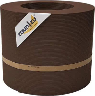 Produktbild von Sichtschutzstreifen zaun|zu RILLE 26m Rolle PP Zaunblende Doppelstabmattenzaun Braun 26m