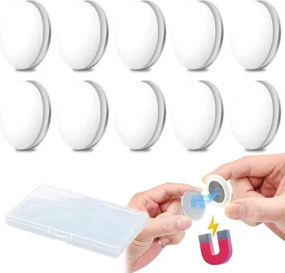 Obrázok produktu pre Magnety na záclony – 10 ks – biele – odolné proti korózii