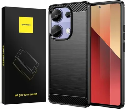 Image de Coque SPACECASE Carbon pour Poco M6 Pro 4G noir