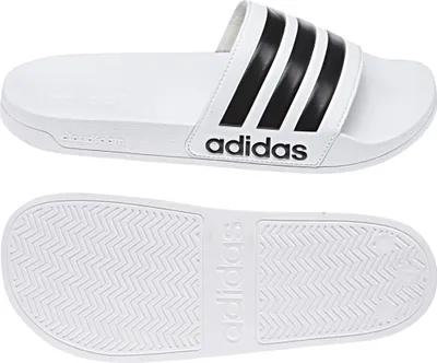 Produktbild von Adidas Adilette Cloudfoam, Männlich, Erwachsener, Rutschen, Schwarz, Weiß, Abbildung, Synthetik