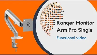 Produktbild von Ranqer Monitorhalterung 17-32 Zoll Bildschirme, VESA 75 & 100 mm, Monitor Stand, Monitor Arm, Höhenverstellbar, 360° Rotation, Schwenk-, Neigbar, bis 9kg, mit Kabelmanagement, weiß