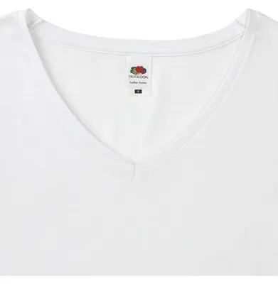 Produktbild von Fruit Of The Loom Damen Iconic 150 T-Shirt mit V-Ausschnitt Weiß