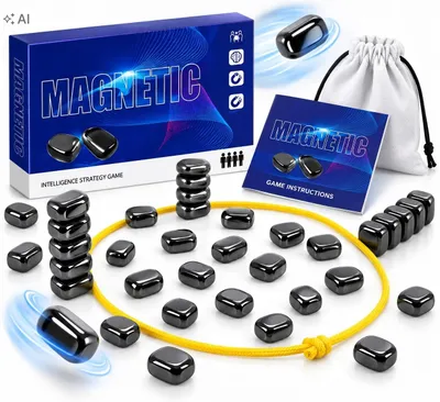 Zdjęcie produktu dla Kamienie Z Magnesami 40 Szt Gra Logiczna Rodzinna I Zręcznościowa Rodzinna