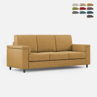 Produktbild von 3-Sitzer-Sofa mit Stoffbezug 208 cm modernem Stil Wohnzimmer Marrak 180 - Kamel