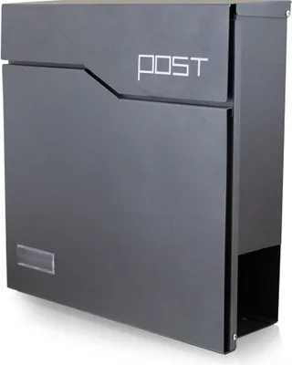 Produktbild von BITUXX Design Briefkasten Graphit mit Post Einwurf Edelstahl, MS-17340