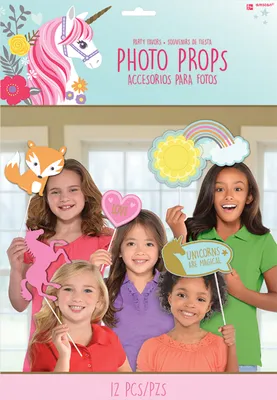 Produktbild von Fotorequisiten Photo Booth Set Einhorn