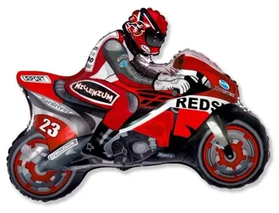 Immagine prodotto di Pallone in foil con moto rossa - 60 cm