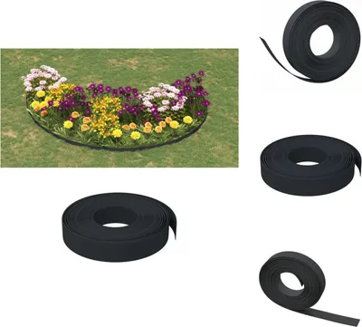 Obrázok produktu pre vidaXL Obruba trávnika čierna 10 m 10 cm polyetylén - Obruba záhonu
