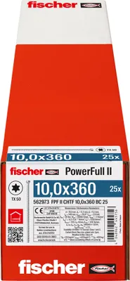 Imagen del producto de Tornillo autorroscante Fischer Power-Full II, 10,0 x 360 mm
