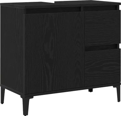 Obrázek produktu pro vidaXL Koupelnová skříňka s dvířky vzhled černého dubu 65 x 33 x 60 cm