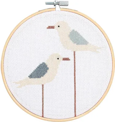 Produktbild von Rico Design Stickereiset mit Möwen - 1 Set