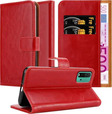 Produktbild von Cadorabo Hülle für Xiaomi RedMi 9T / POCO M3 Schutzhülle in Rot Handyhülle Book Tasche Case Etui Luxury