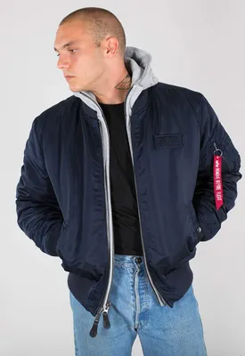 Obrázok produktu pre Pánska bunda typu bomber MA-1 D-Tec od Alpha Industries, farba: modrá, veľkosť: 3XL