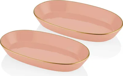 Immagine prodotto di Hermia Concept, BSC0020, Set di piatti da portata (2 pezzi), salmone, 100% Vetroceramica, 29 x 14 x 1 cm
