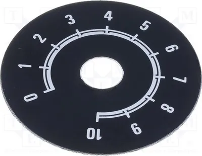 Produktbild von 1x Skala Mat: Aluminium 220.107 Skalen Bereich: 0 ÷ 10 ØÖffn: 10mm Ø50mm
