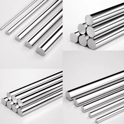 Image de Barre ronde en acier inoxydable - Arbre linéaire de 8 mm, 2 pièces - Matériau plein, longueur de 300 mm - Finition de précision polie - Adaptée aux tours CNC et aux imprimantes 3D - Pour la modélisation et le bricolage